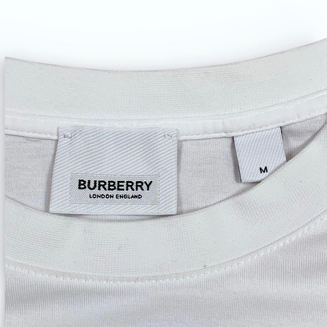 BURBERRY バーバリー　センターロゴTシャツ　Mサイズ　白