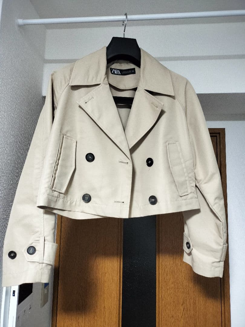m*.様 【ZARA】ショートトレンチコート ダブルブレストトレンチコート