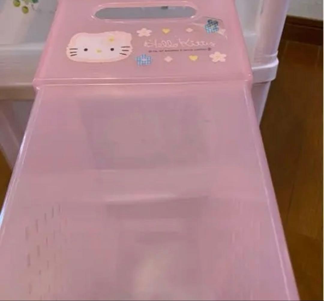 Sanrio Hello Kitty ３段収納ケース　野いちご　フェイス