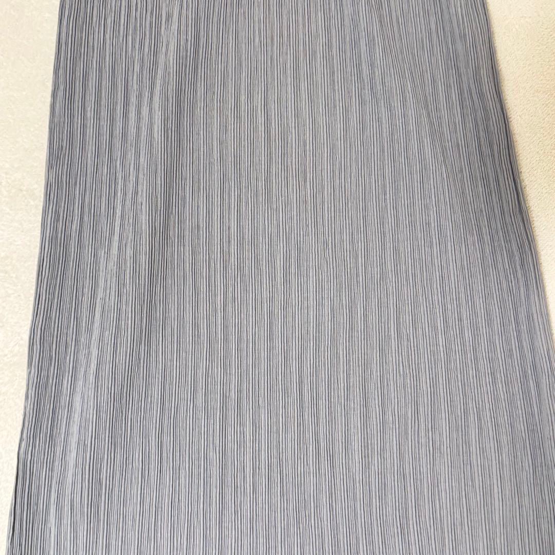 極美品✨ISSEY MIYAKE プリーツ　グレー　ロングスカート　サイズM