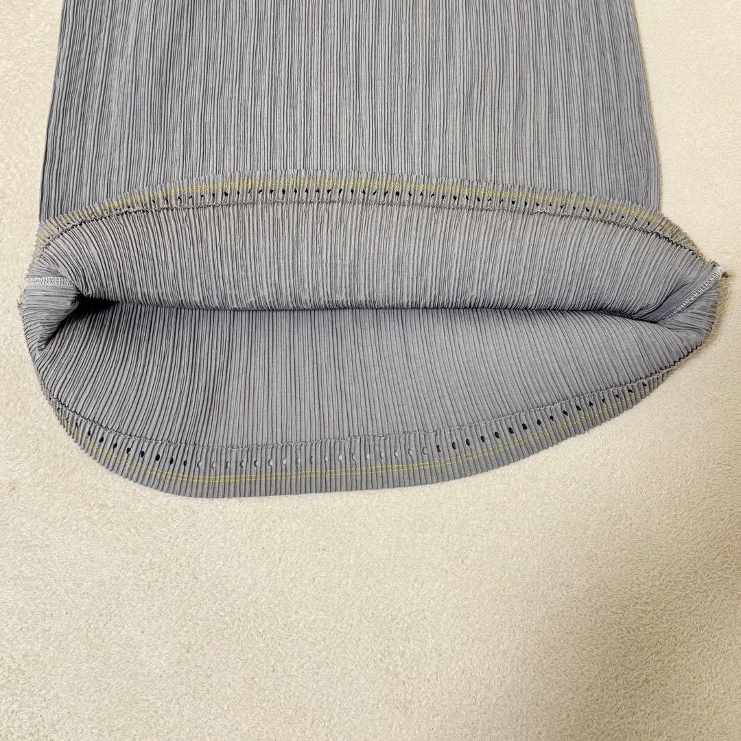 極美品✨ISSEY MIYAKE プリーツ　グレー　ロングスカート　サイズM