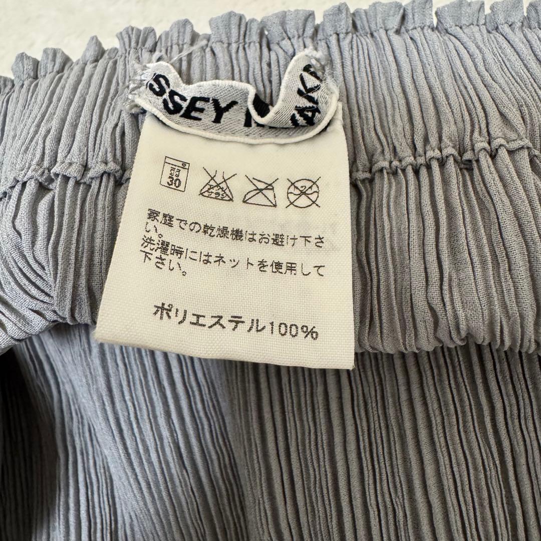 極美品✨ISSEY MIYAKE プリーツ　グレー　ロングスカート　サイズM