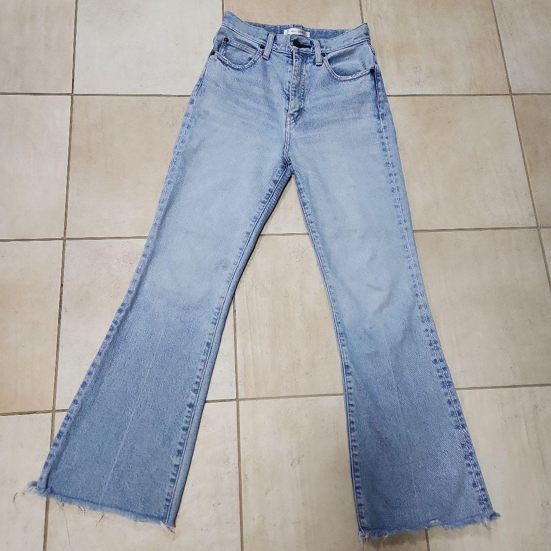 美品✨moussy MVS フレアデニム 25 ライトブルー