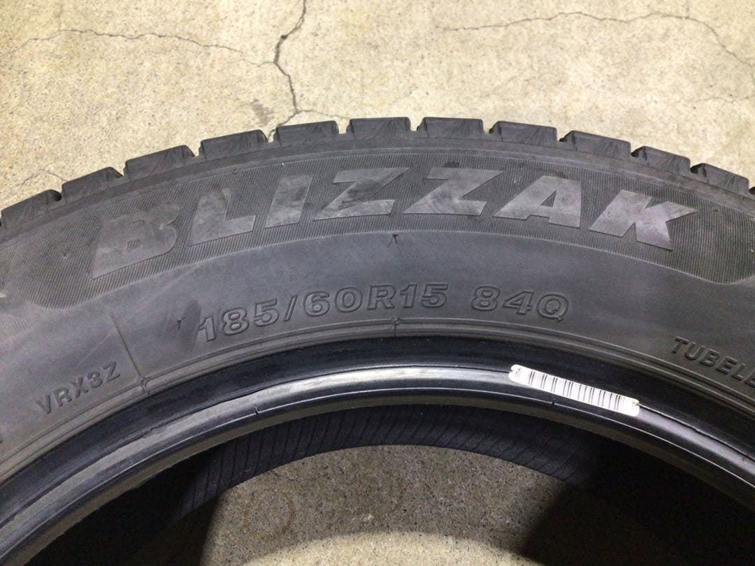 激安 185/60R15 ブリヂストン VRX3 スタッドレス 2本 送料込み
