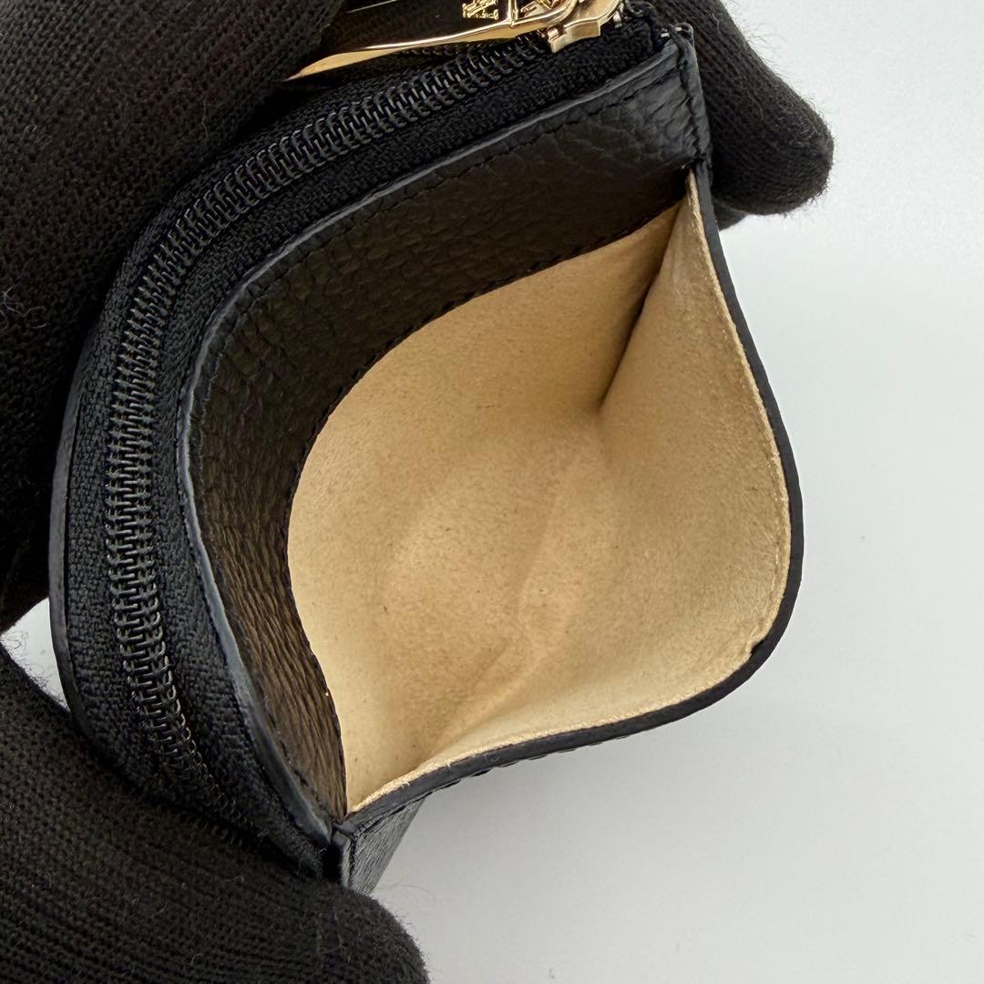 極美品　ATAO アタオ　milimo ミリモ　ケリー　折り財布　レザー　黒