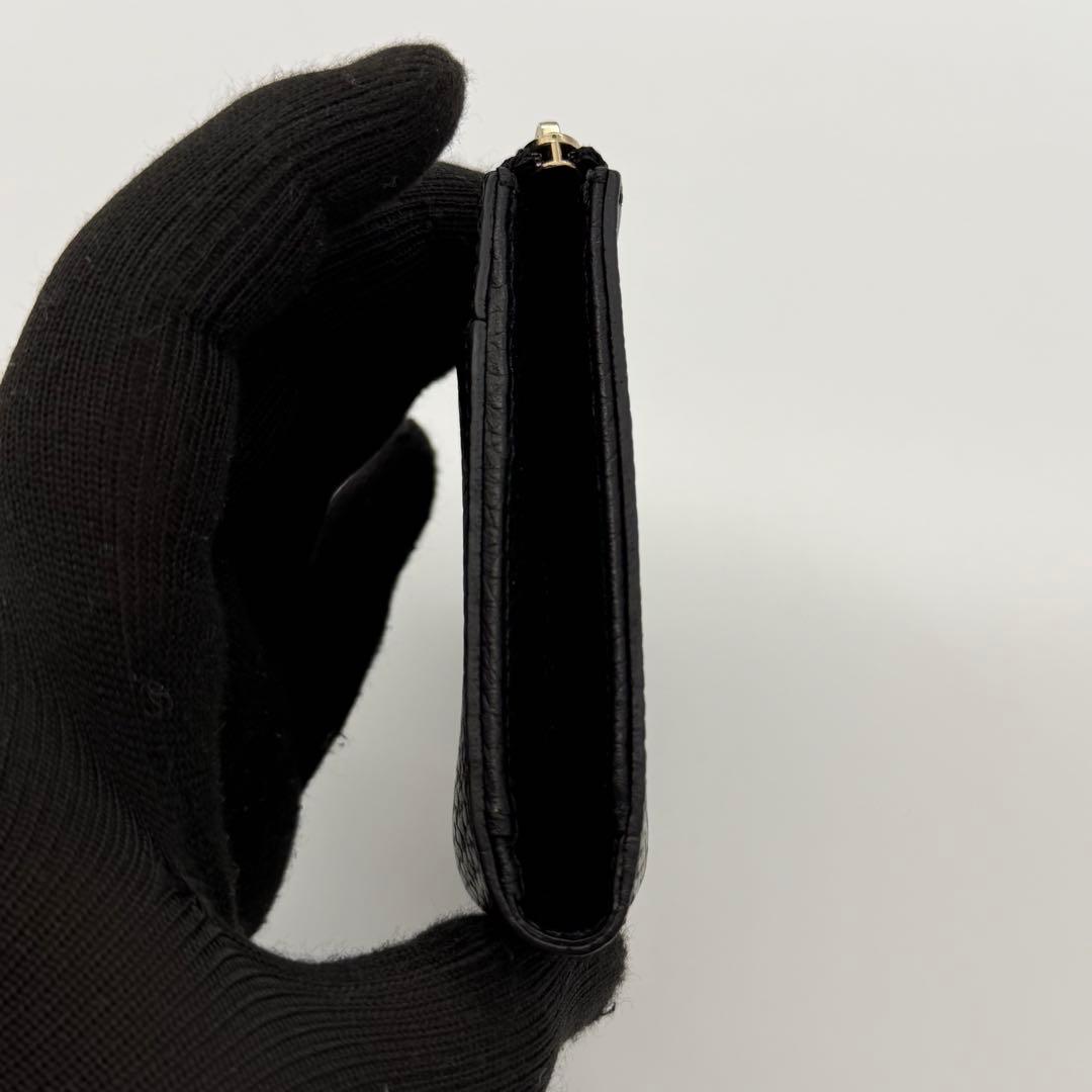 極美品　ATAO アタオ　milimo ミリモ　ケリー　折り財布　レザー　黒