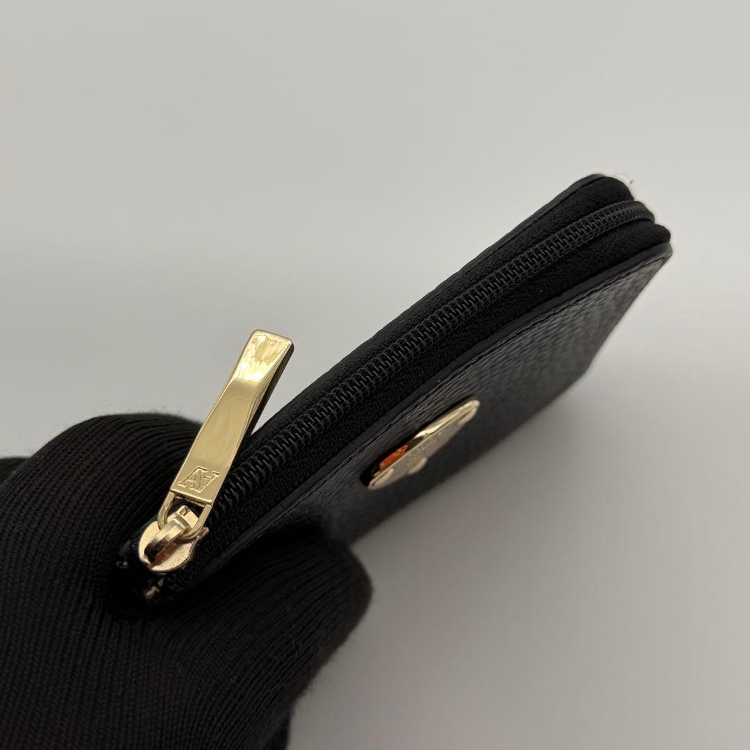 極美品　ATAO アタオ　milimo ミリモ　ケリー　折り財布　レザー　黒