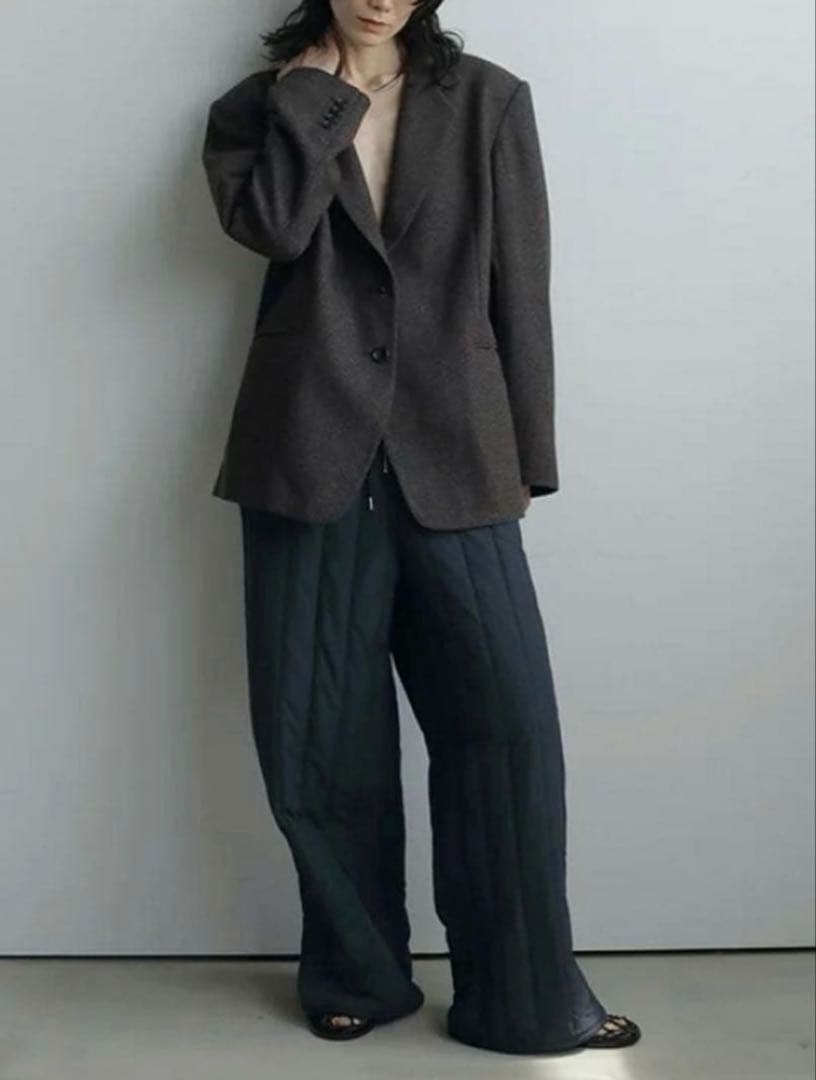 anuke Herringbone Wool Jacket ブラウン 38