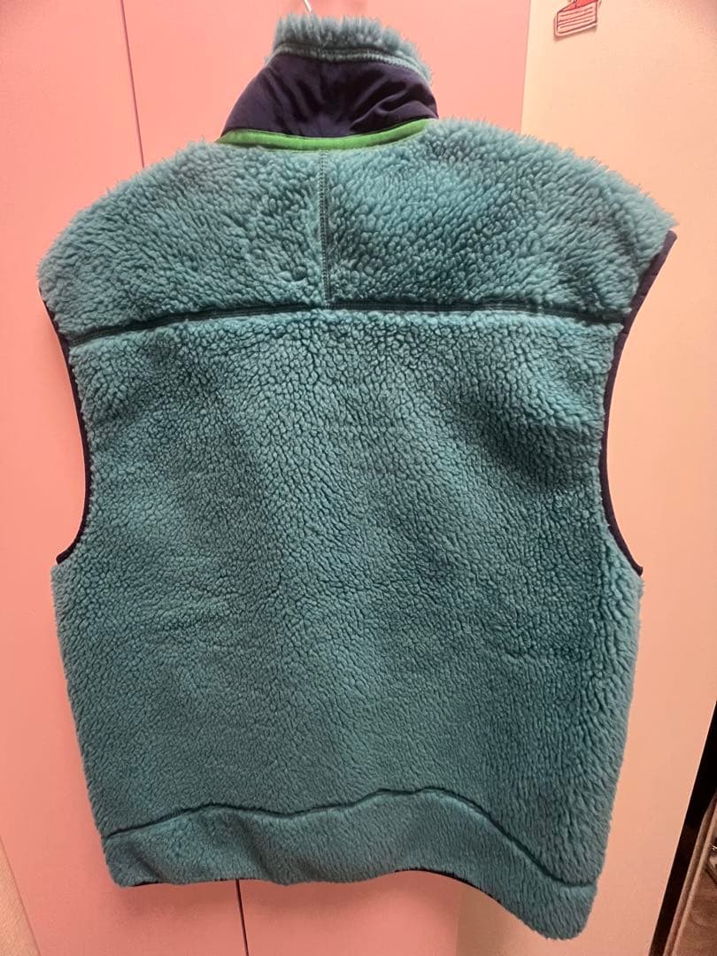 patagonia フリースベスト 青