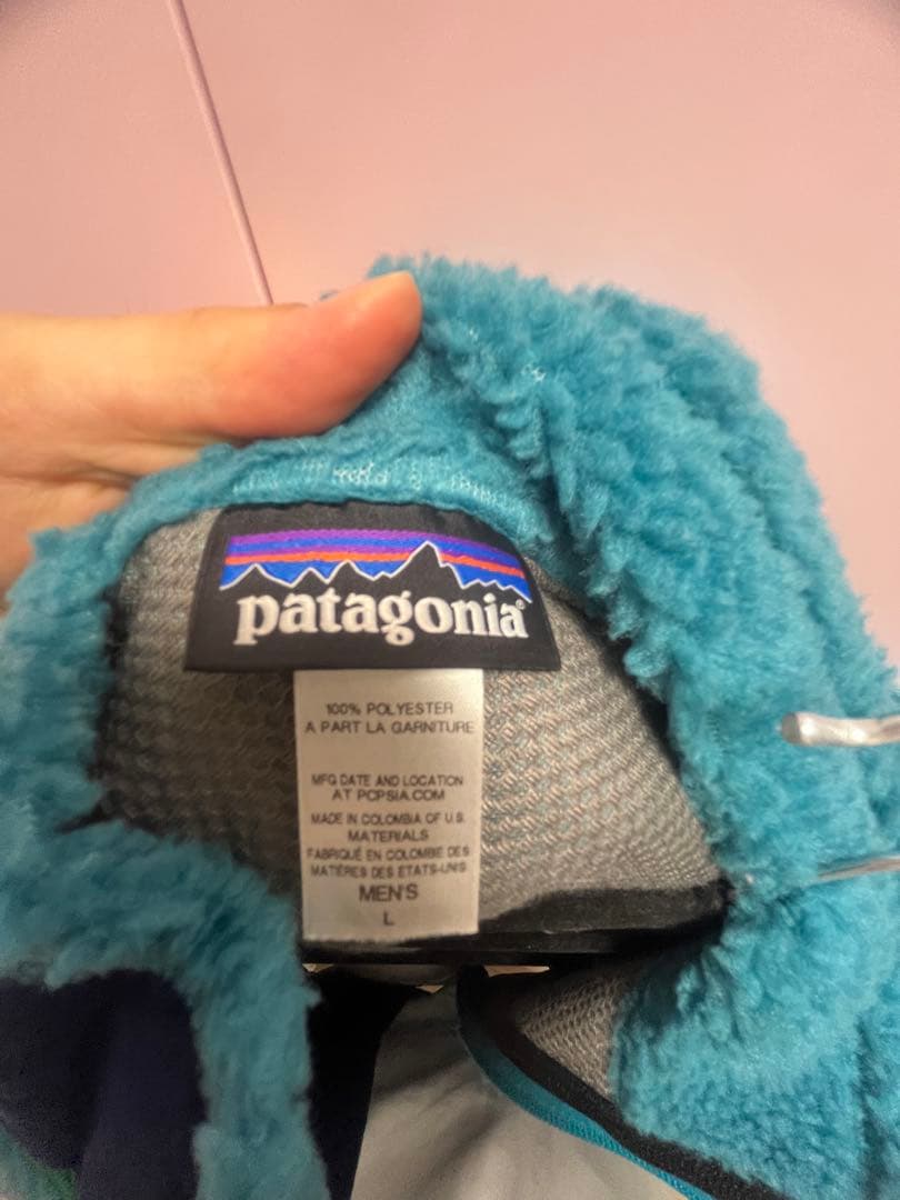 patagonia フリースベスト 青