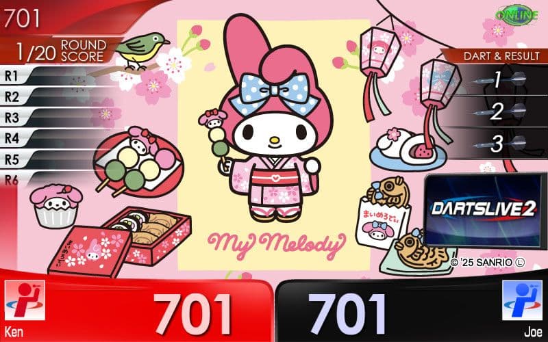 ダーツ祭り2025 会場限定 サンリオ ダーツライブカード3枚セット