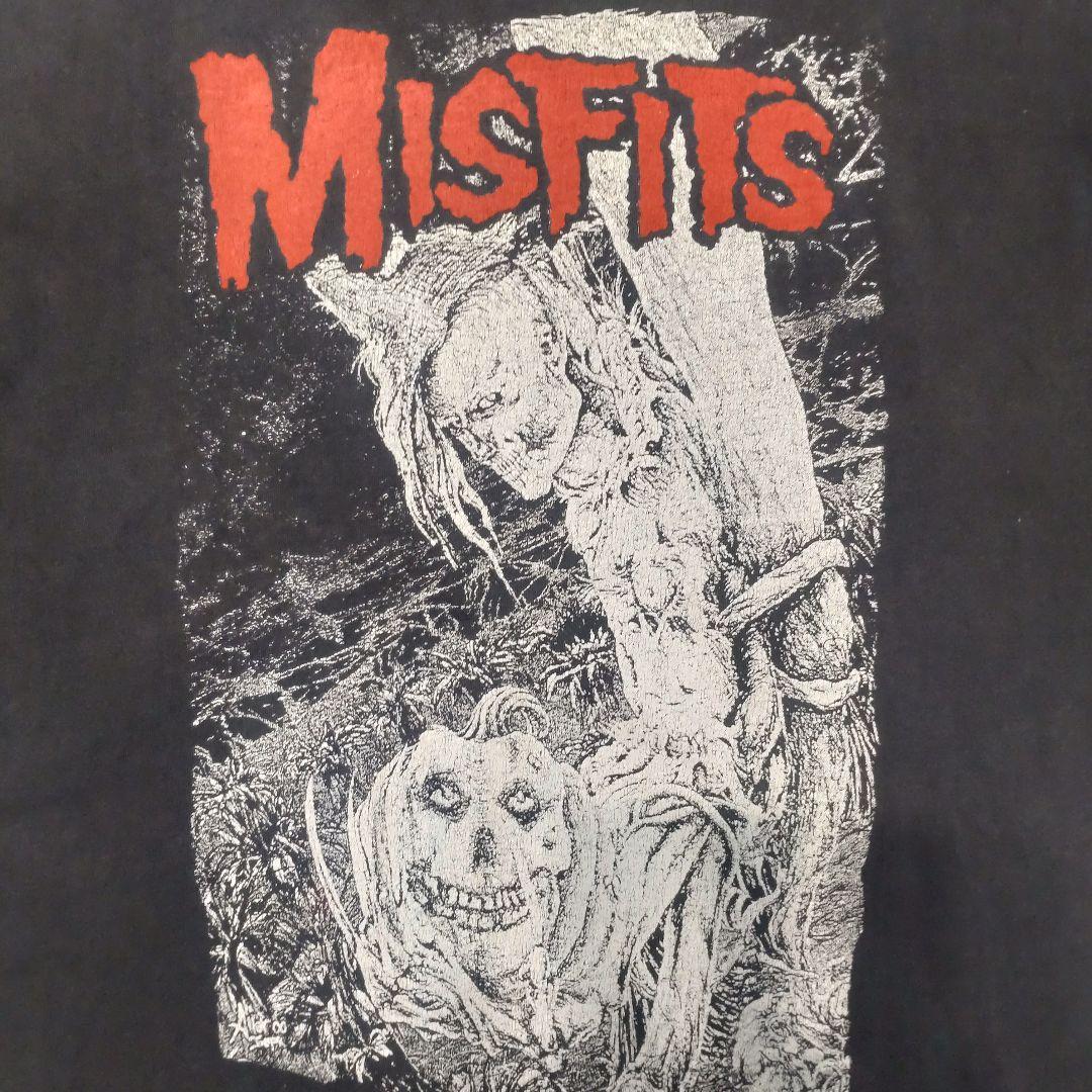 MISFITS バンドT フェードブラック XL 骸骨プリント