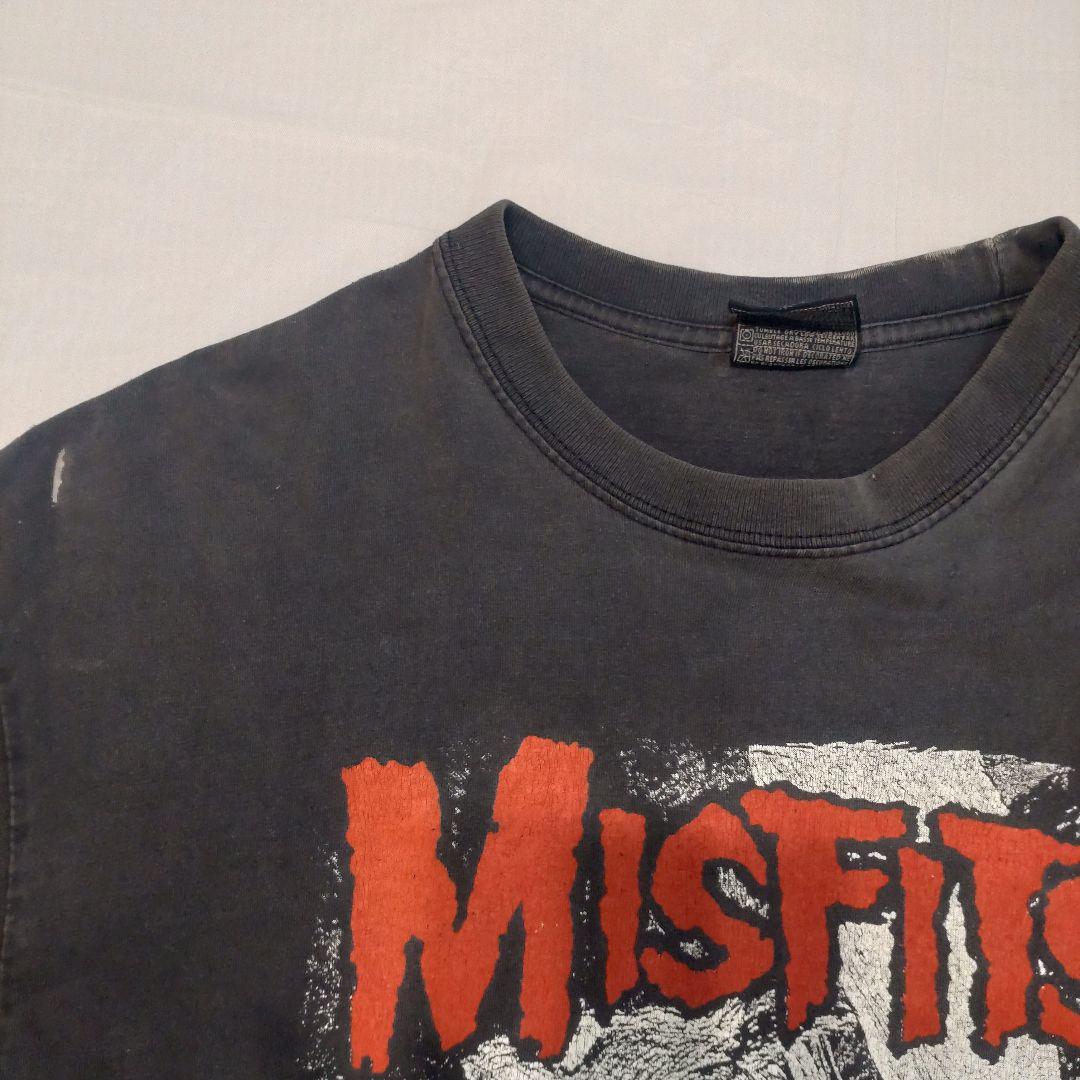 MISFITS バンドT フェードブラック XL 骸骨プリント