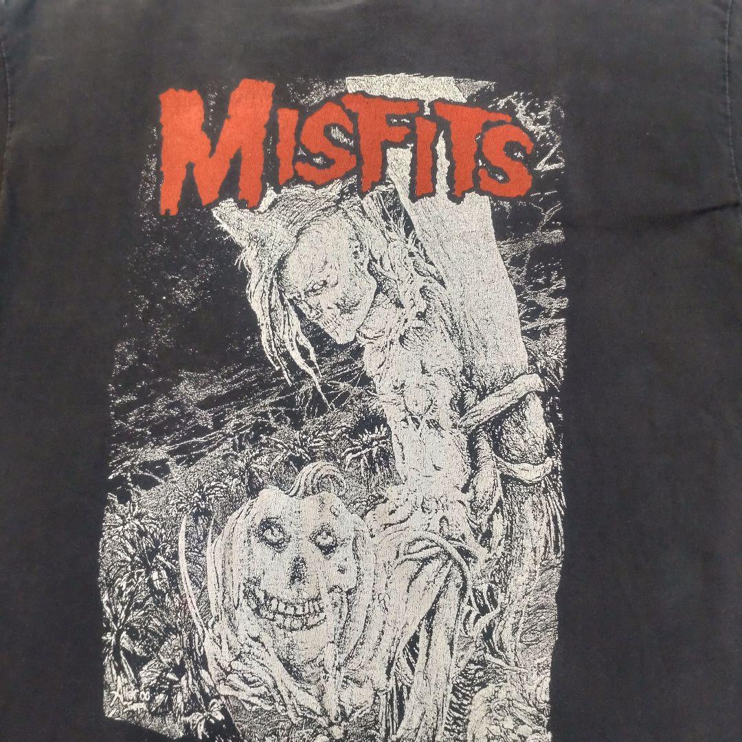 MISFITS バンドT フェードブラック XL 骸骨プリント