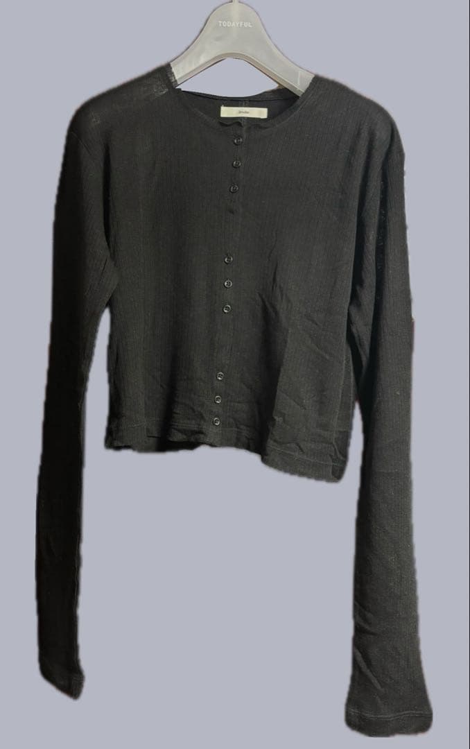 新品未使用anuke Sheer Rib Cardigan ブラック