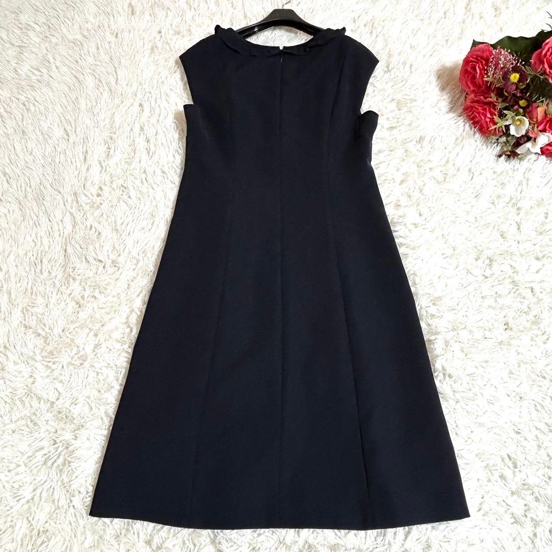 美品✨ルネ フリル装飾 春夏に◎ウォッシャブル ノースリーブ ロングワンピース