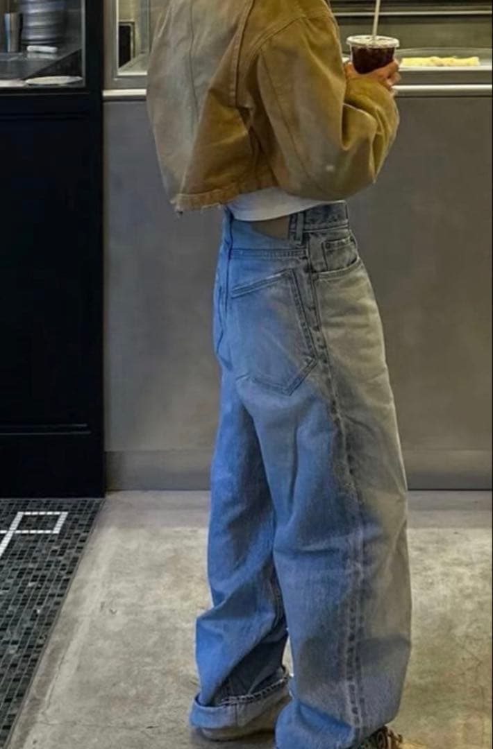 パンツ ok.soon original wide denim blue 2