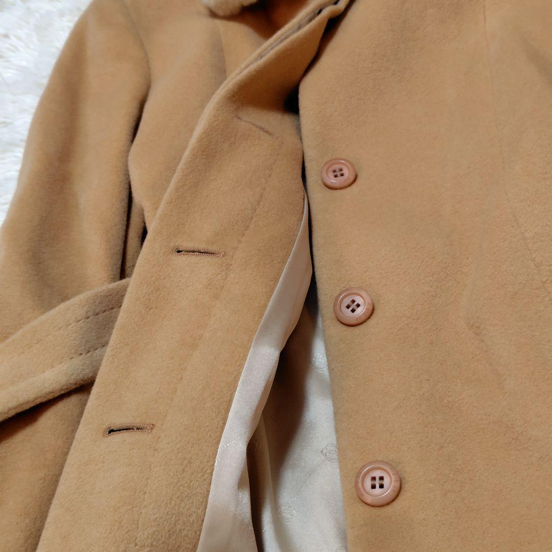 【美品♡美シルエット】アンケート　アンゴラウールベルテッドロングコート　ラッキス