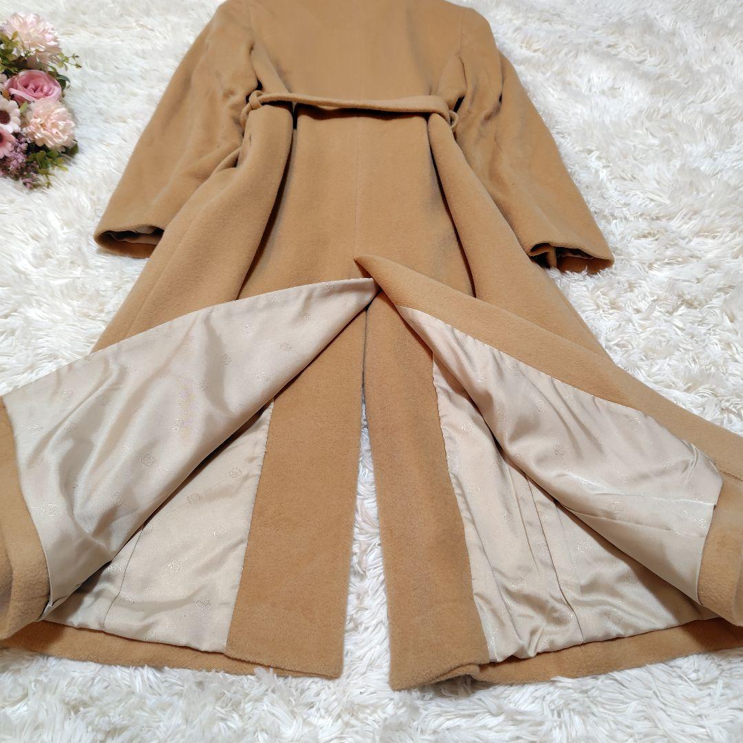 【美品♡美シルエット】アンケート　アンゴラウールベルテッドロングコート　ラッキス