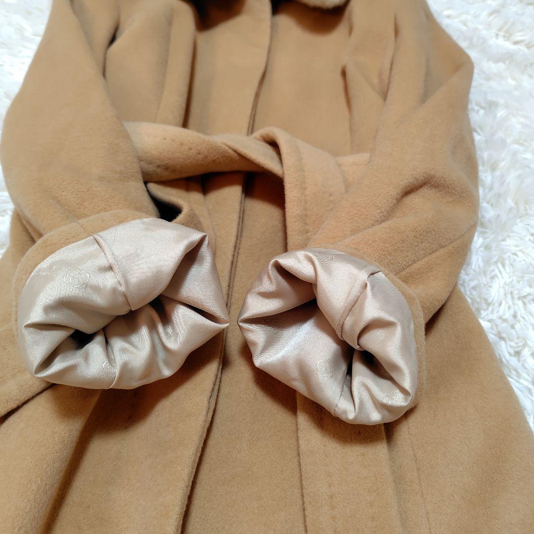 【美品♡美シルエット】アンケート　アンゴラウールベルテッドロングコート　ラッキス