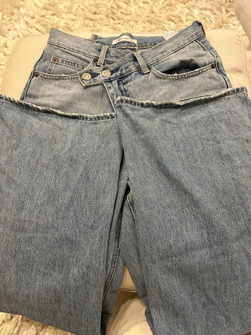 り*ん様 moussy cross wide straight デニム　サイズ1