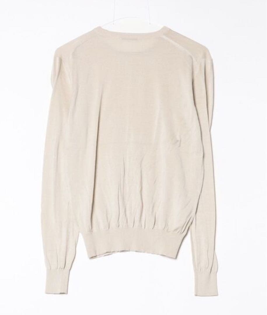 【極美品】SLOANE スローン 18G シルク天竺 クルーネック ベージュ