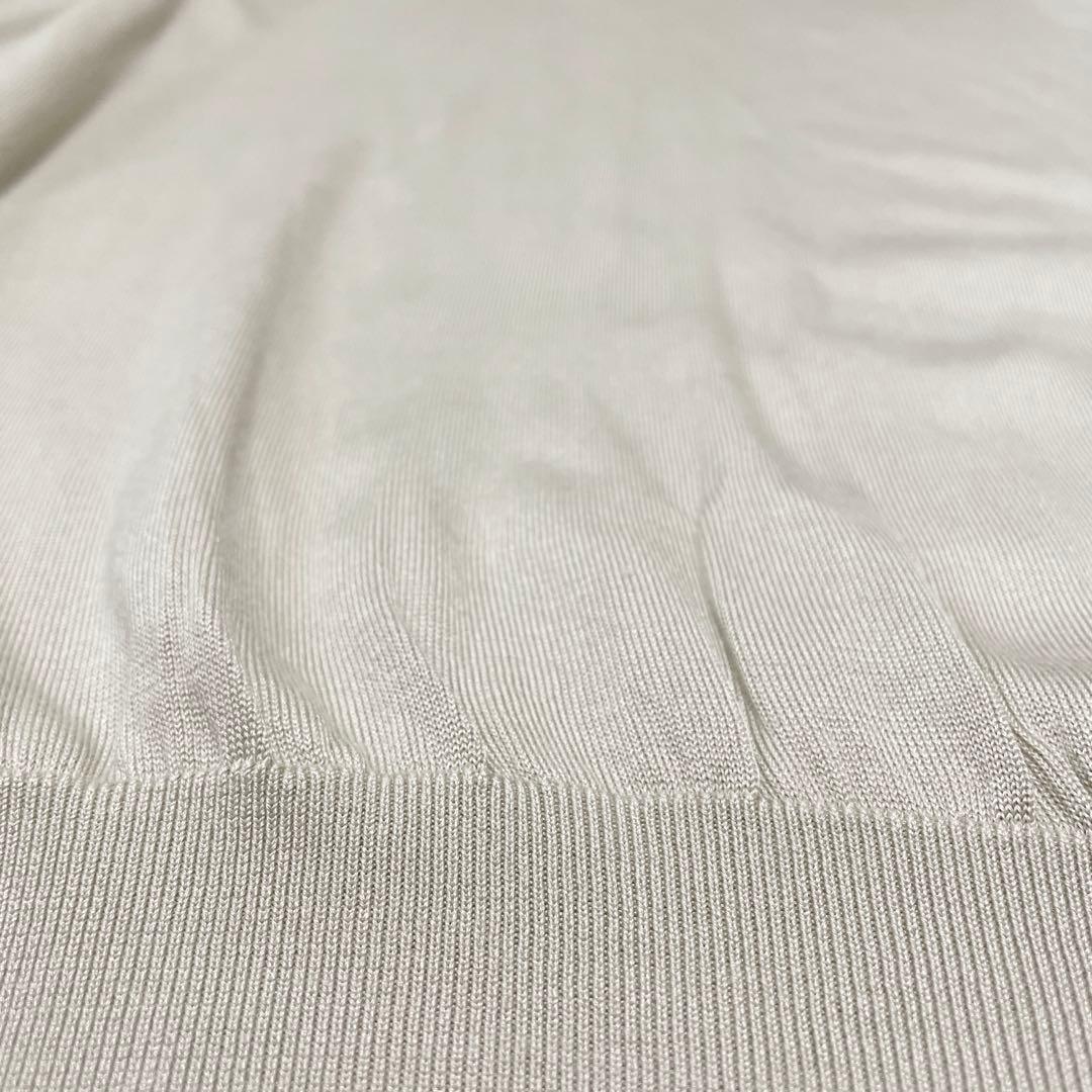 【極美品】SLOANE スローン 18G シルク天竺 クルーネック ベージュ