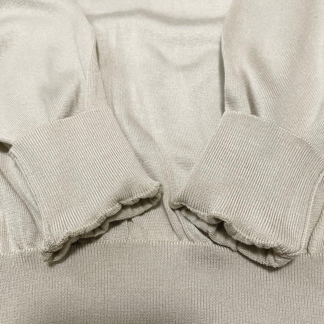 【極美品】SLOANE スローン 18G シルク天竺 クルーネック ベージュ