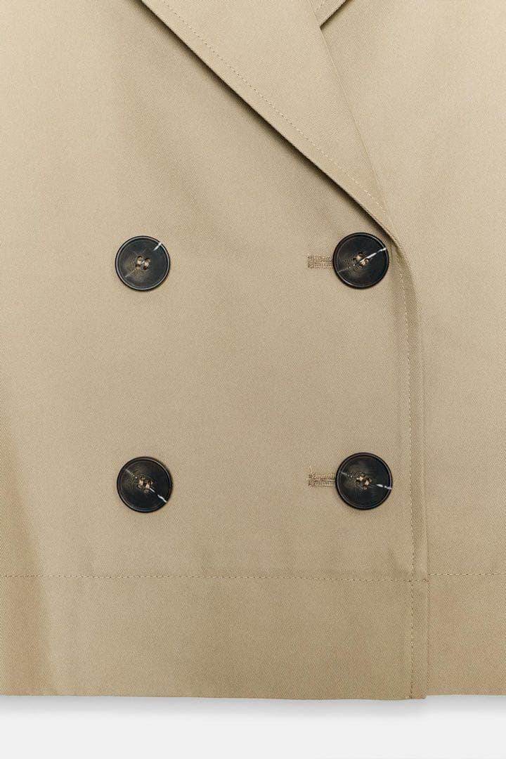 ZARA ショート丈ショートスリーブトレンチSサイズ新品タグ付き