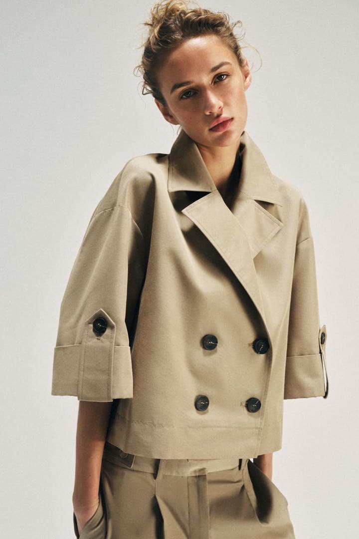 ZARA ショート丈ショートスリーブトレンチSサイズ新品タグ付き
