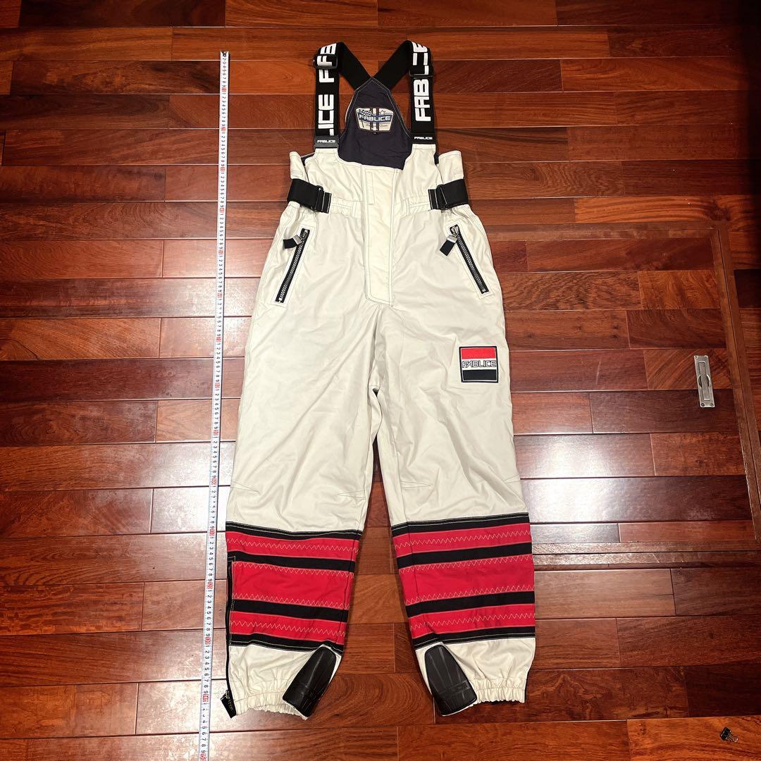 FABLICE スキー スノボ セットアップ レーシング L レトロ 平成 赤黒