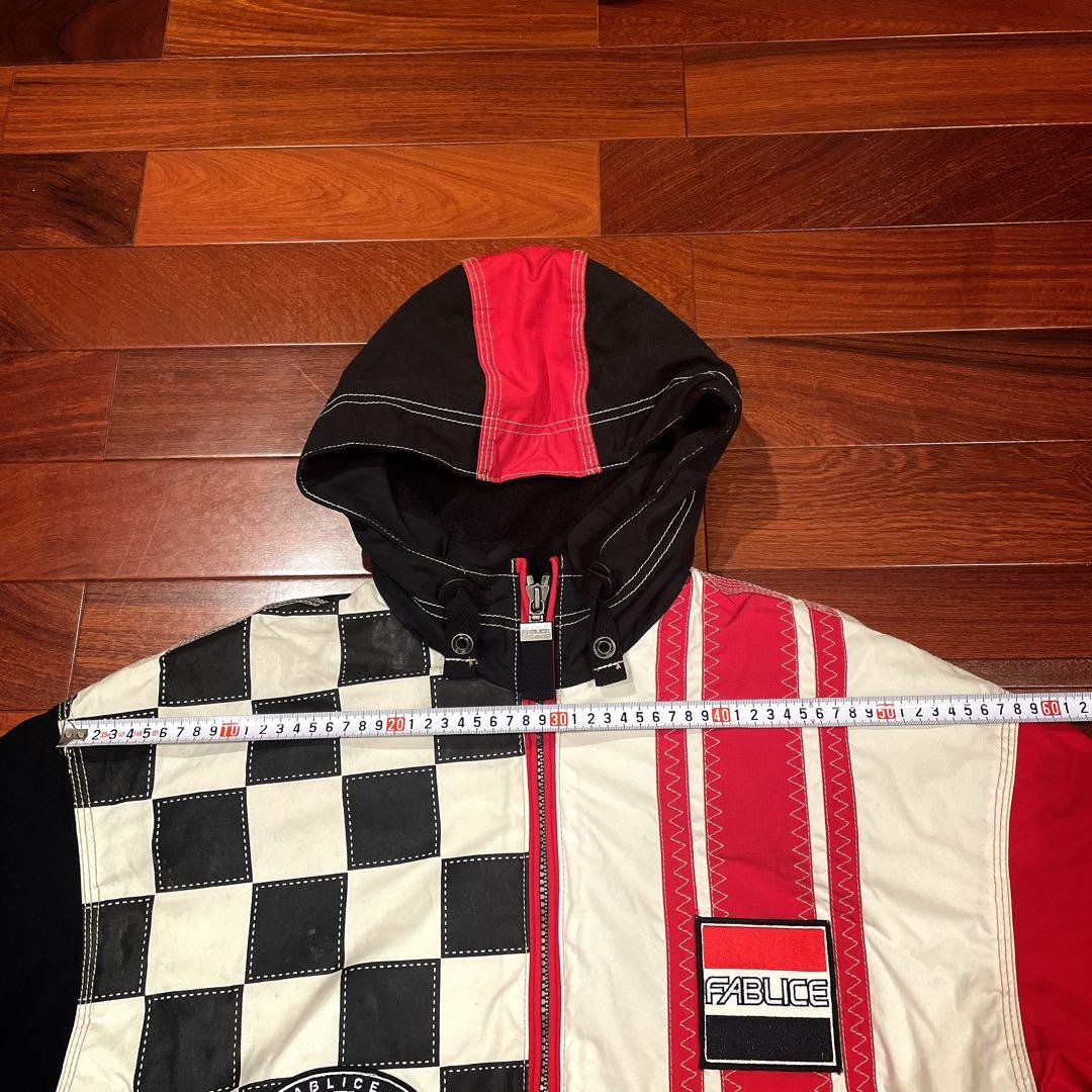 FABLICE スキー スノボ セットアップ レーシング L レトロ 平成 赤黒