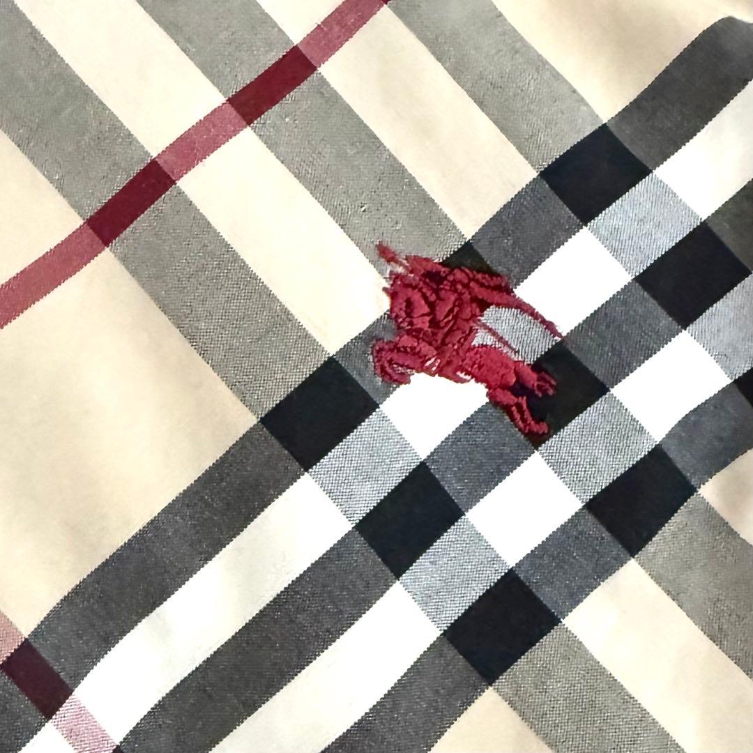BURBERRY バーバリー ノバチェック ホースロゴ刺繍 七分袖シャツ