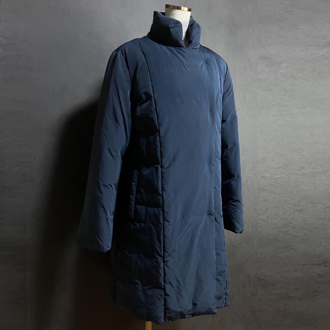 美品✨ ES RECH 比翼仕立て ロングダウンコート 紺 M