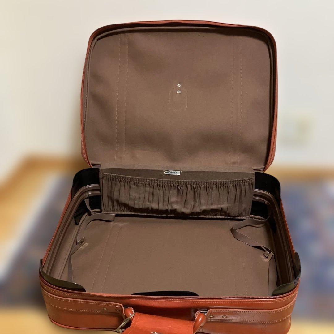 70s 貴重ベルギー製　Samsonite レザートラベルバッグ