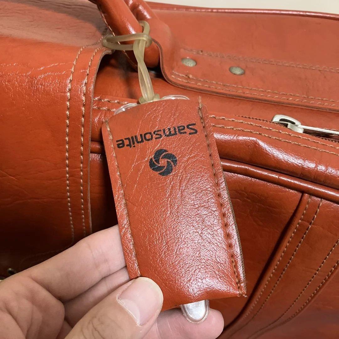 70s 貴重ベルギー製　Samsonite レザートラベルバッグ