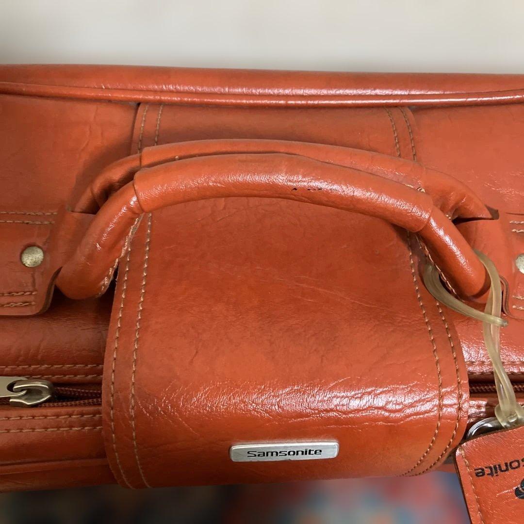 70s 貴重ベルギー製　Samsonite レザートラベルバッグ