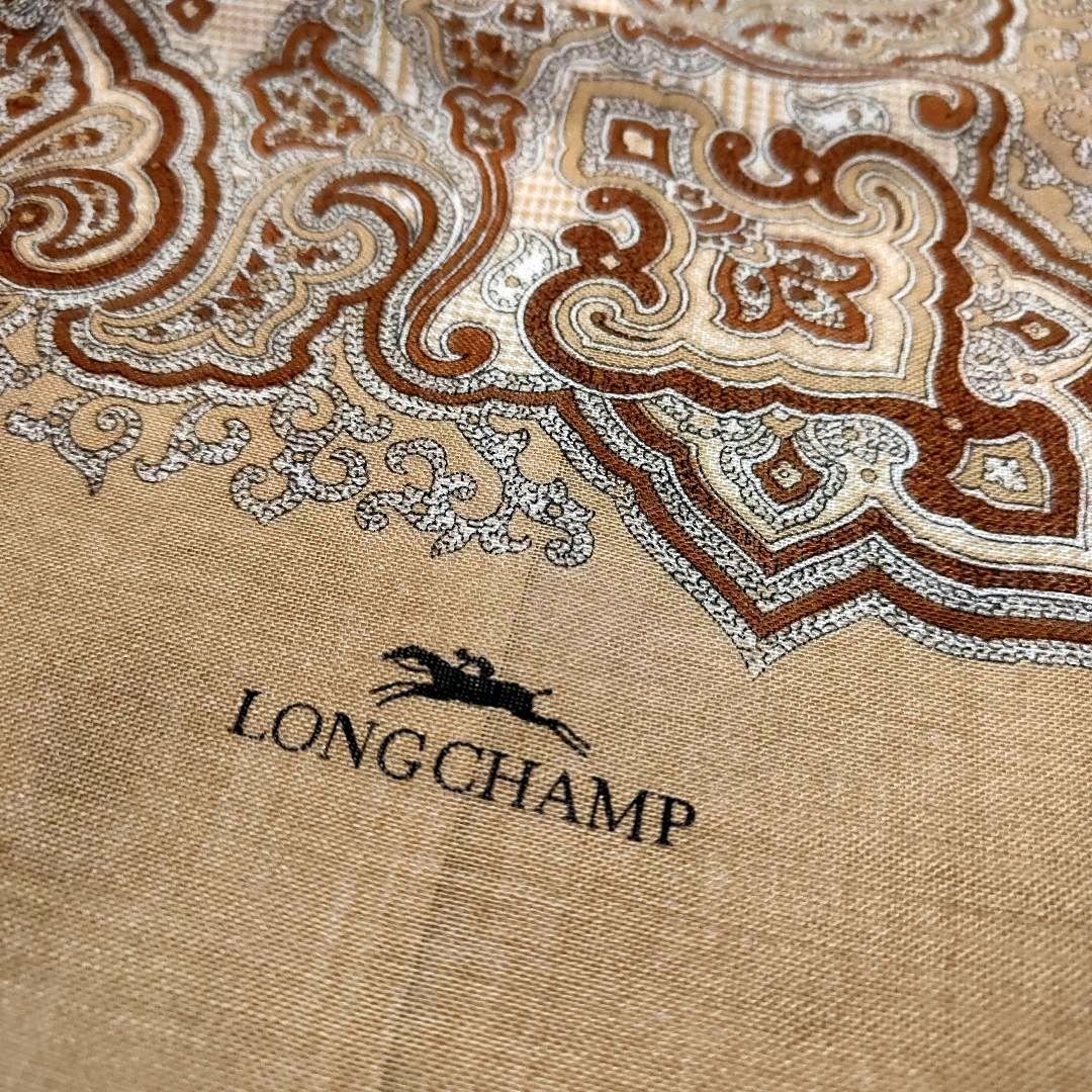 LONGCHAMP ペイズリー柄ウール・シルク‪☆大判ストール
