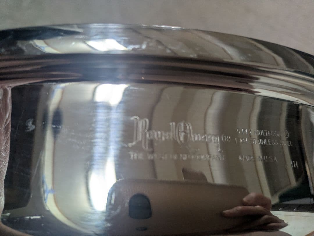 ロイヤルクイーン5層ステンレス製 両手鍋 蓋付き　28cm