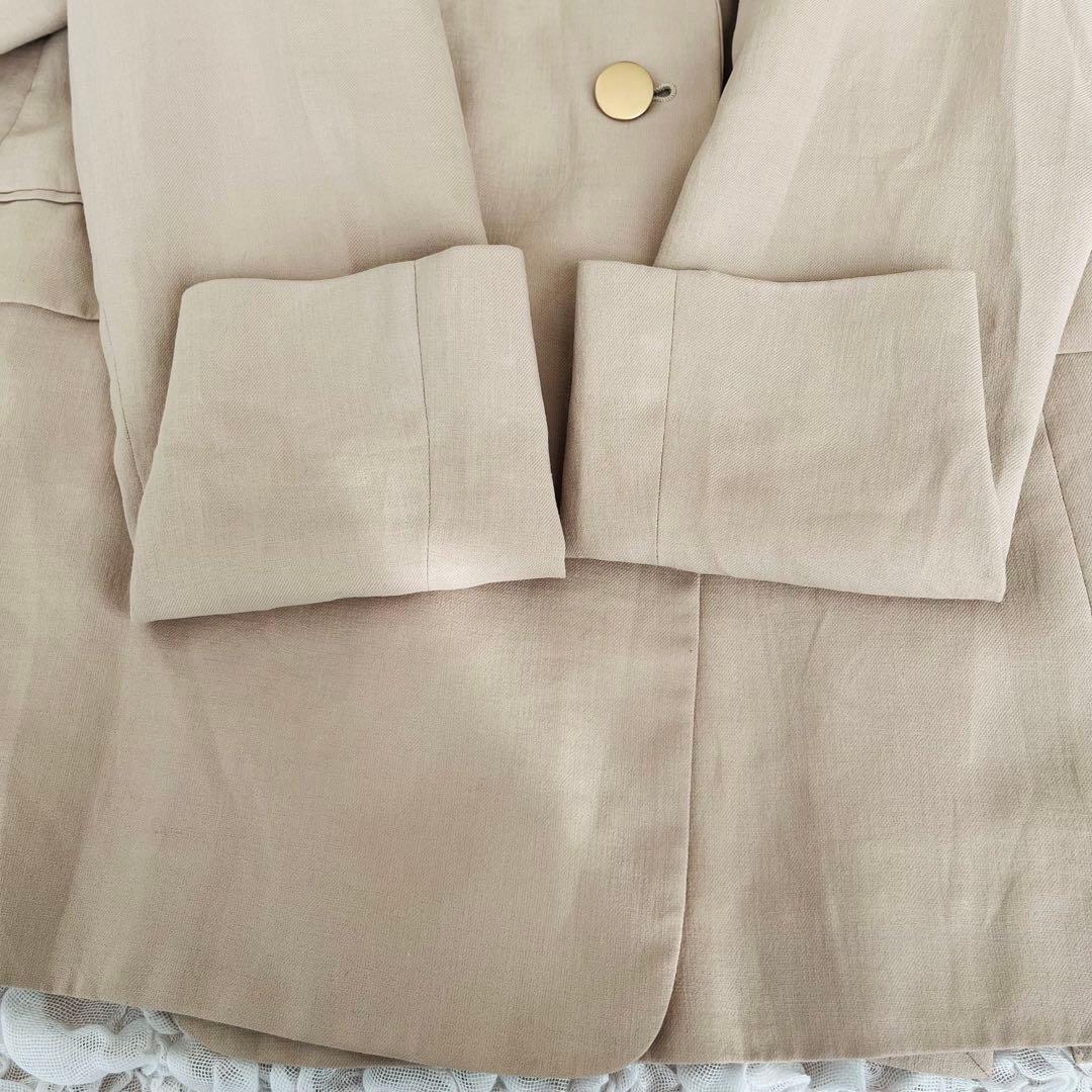 グリーンレーベルリラクシング 洗える テーラードジャケット 金ボタン ダブル
