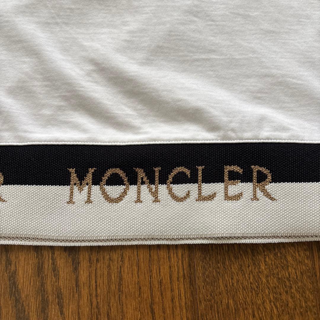 MONCLER ホワイト ポロシャツ 半袖