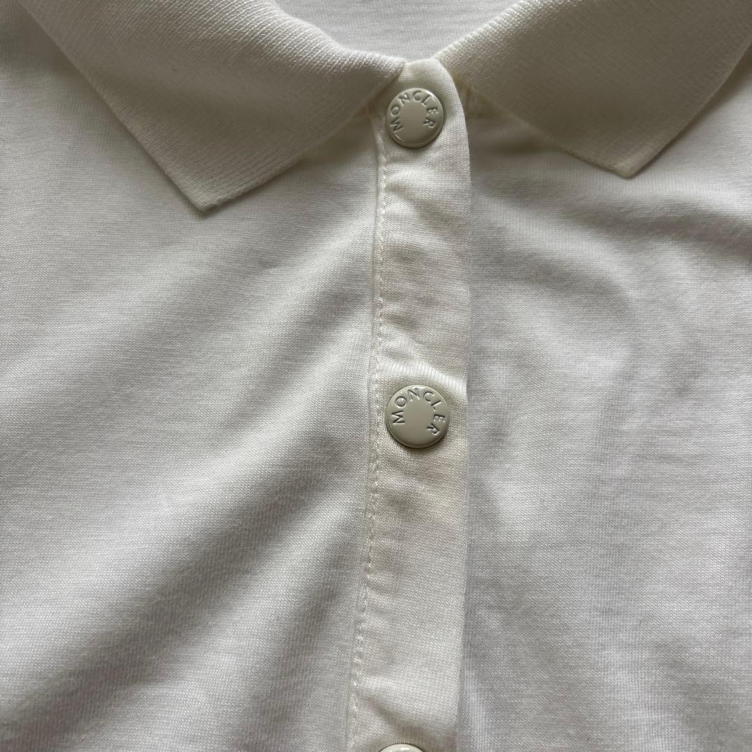 MONCLER ホワイト ポロシャツ 半袖