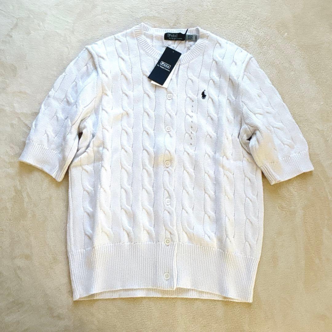 専用　　　　新品✨ポロラルフローレン ケーブルニット 半袖カーディガン ポニー