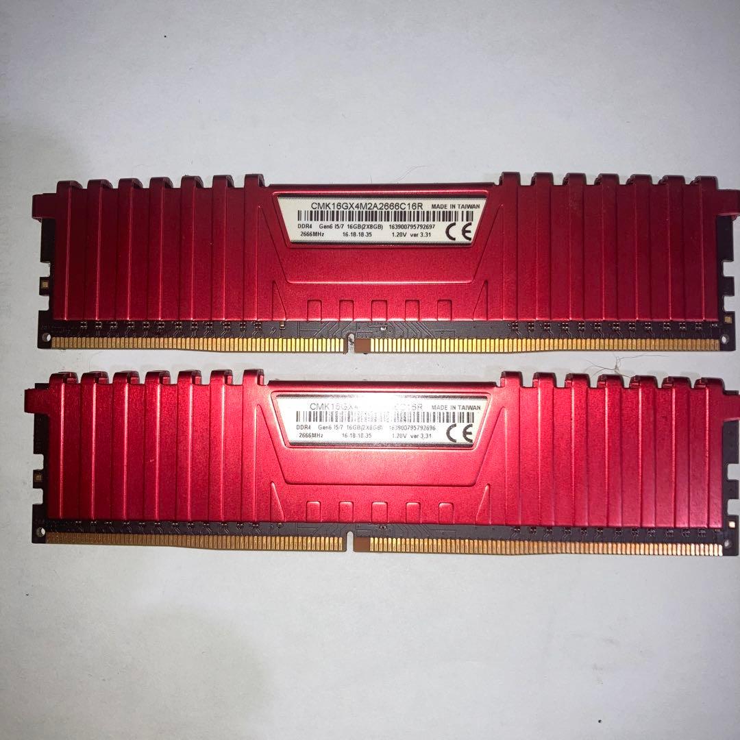 CORSAIR VENGEANCE LPX DDR4 8GBx2枚