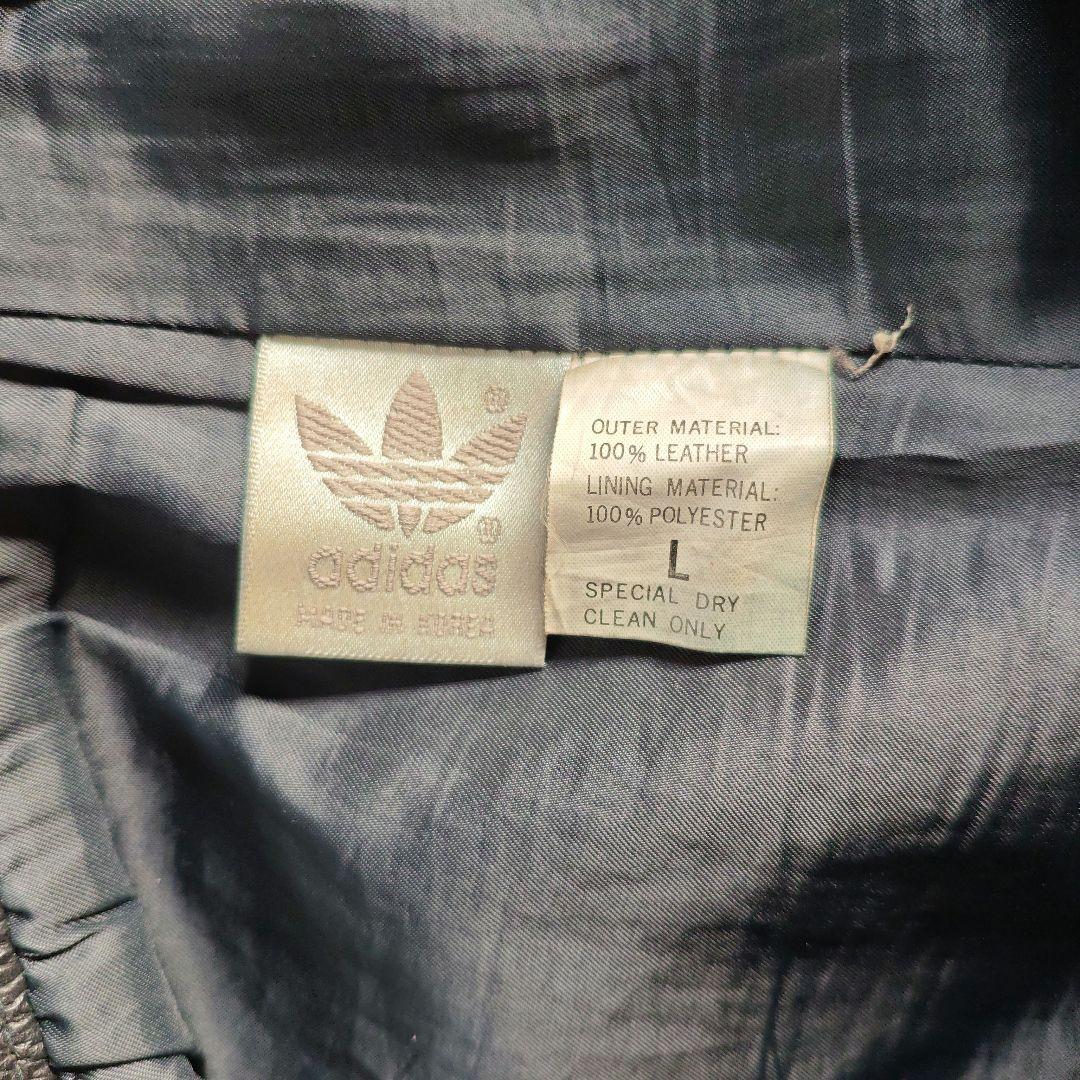 adidas レザーパンツ ヴィンテージ 90s RUN DMC オールブラック