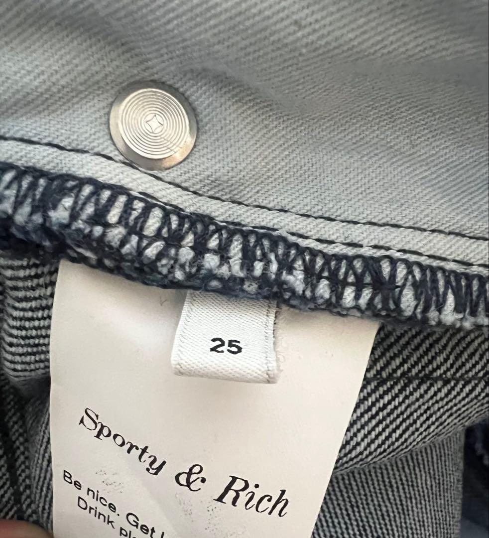 Sporty&Rich ルーズフィットハイウエストデニムパンツ