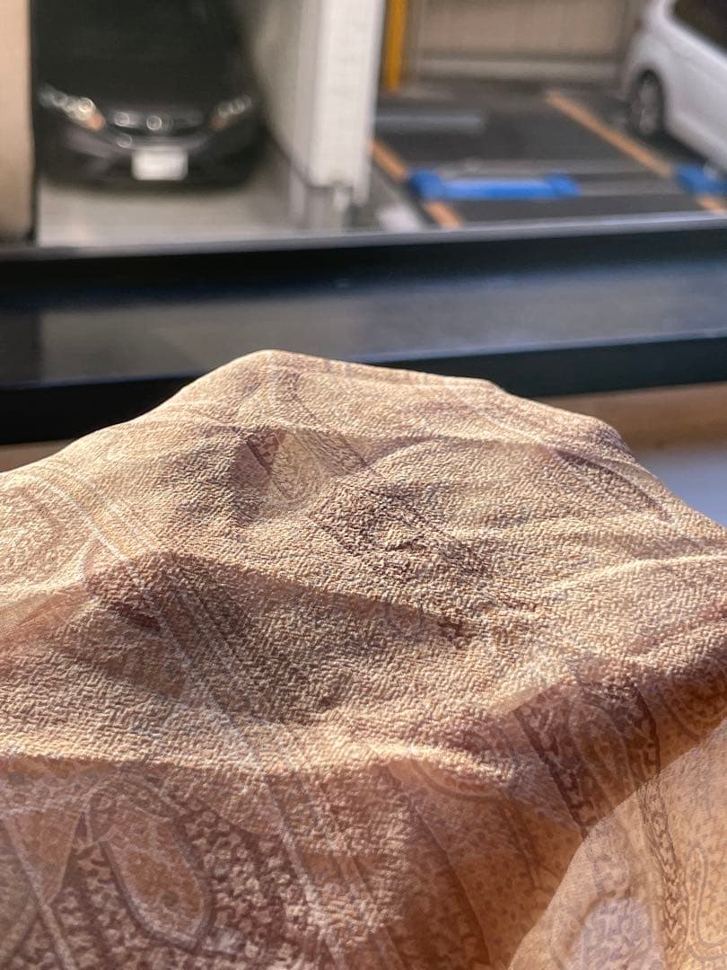 【新品未使用】ETRO ペイズリー柄 ストール ブラウン系 シルク100%