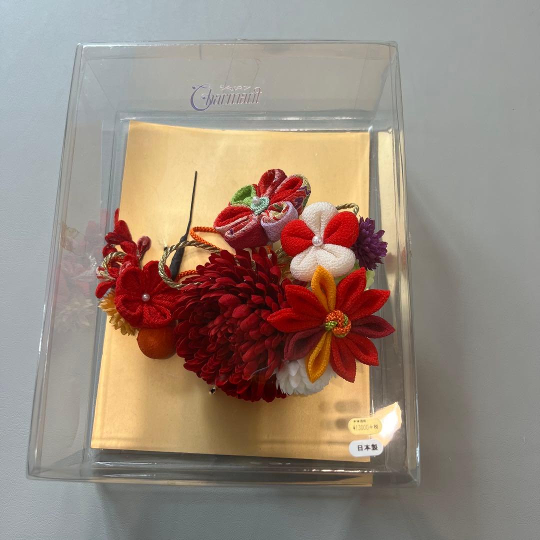花柄刺繍 ハンドバッグ　草履　ファー　髪飾り