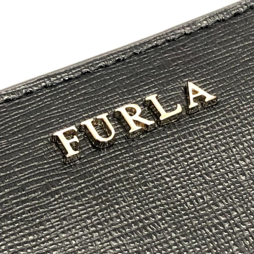 未使用✨極美品　FURLA フルラ　二つ折り財布 ブラック　ゴールド　箱付き