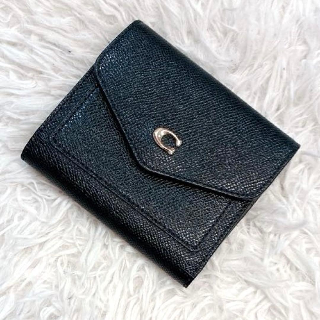 【美品】COACH 三つ折り財布　WYN SMALL WALLET 黒